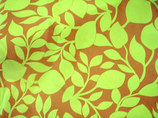 Lime Leaf - Printed Crepe