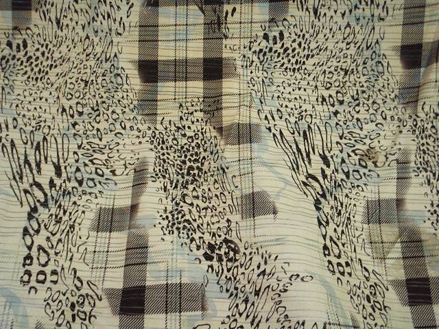 Leopard Check - 2 way Stretch Jersey