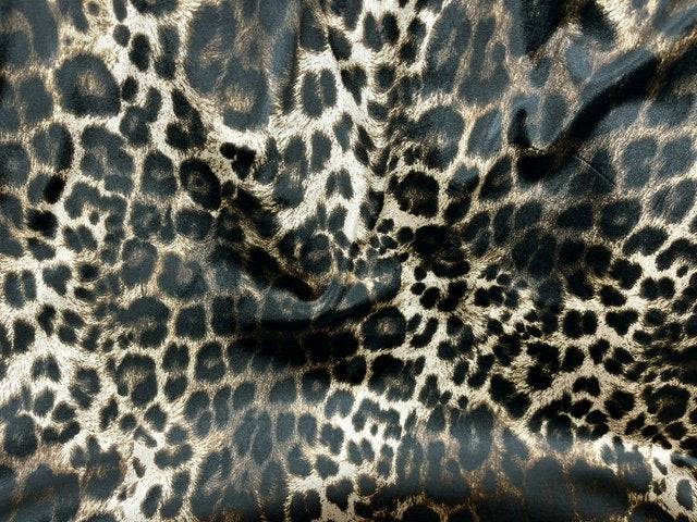 Leopard - Stretch Printed Velvet - Cheap Fabrics