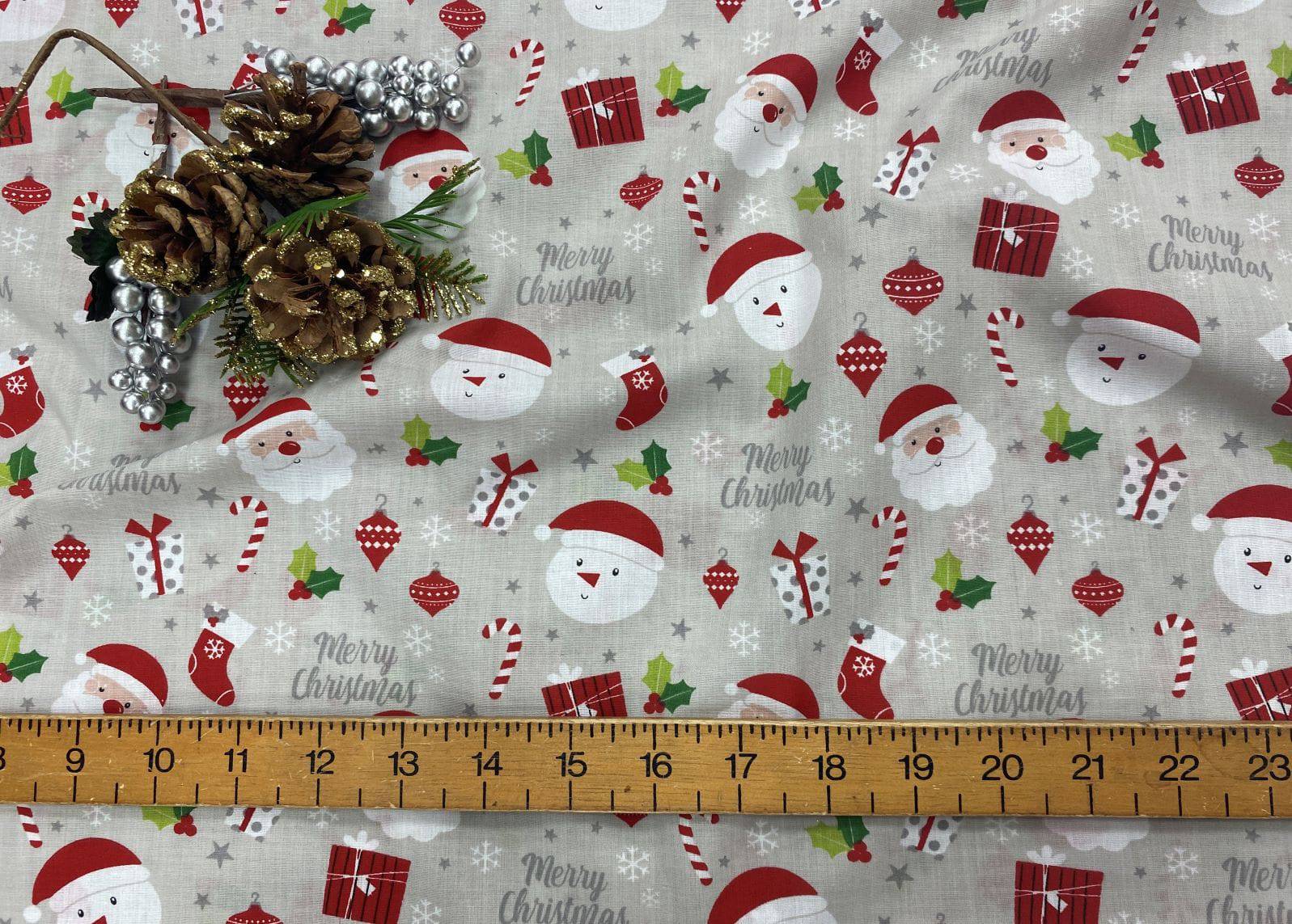 The Merry Christmas Print- Poly/Cotton Print