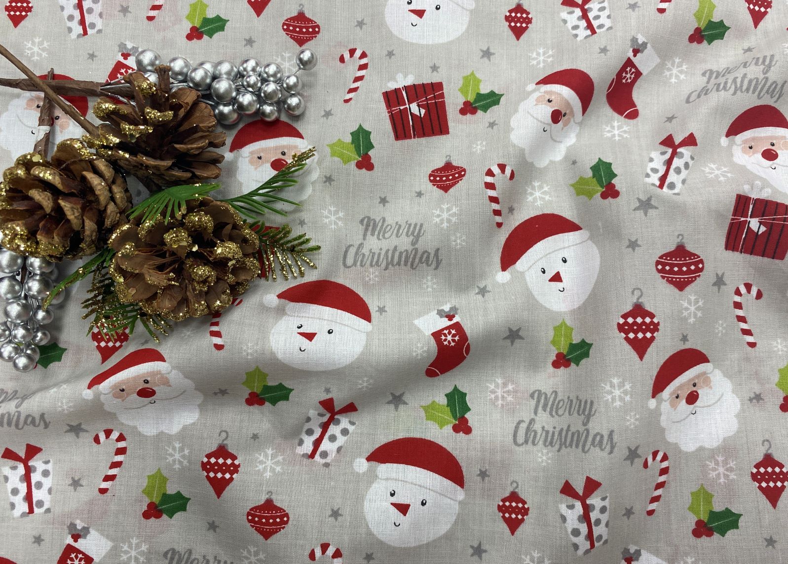 The Merry Christmas Print- Poly/Cotton Print