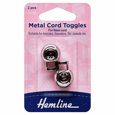 Adjustable Metal Cord Toggles -  Single Hole 6mm (2 Pcs)