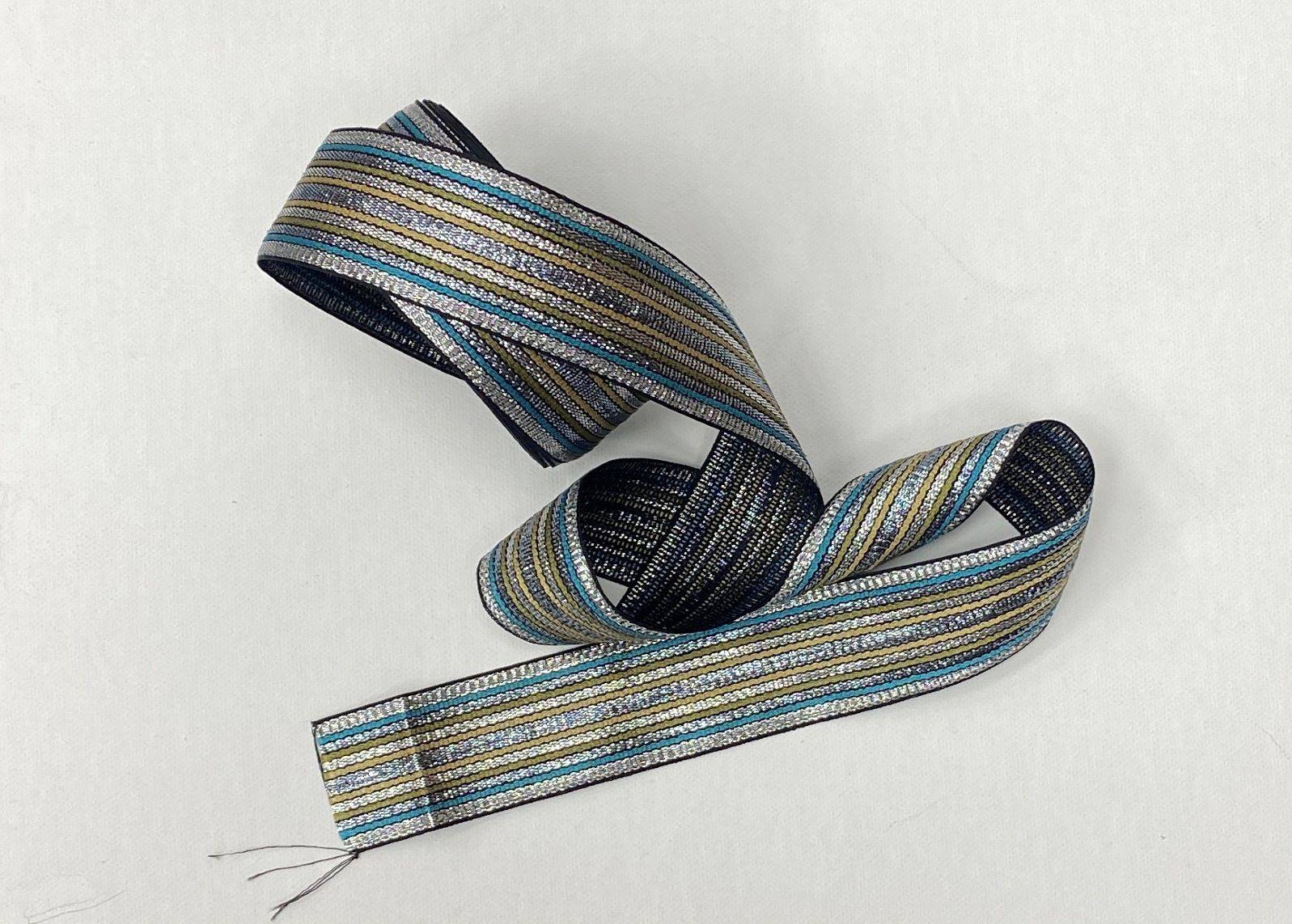 Multi Stripes- Metallic Fancy Ribbon Trim - Cheap Fabrics