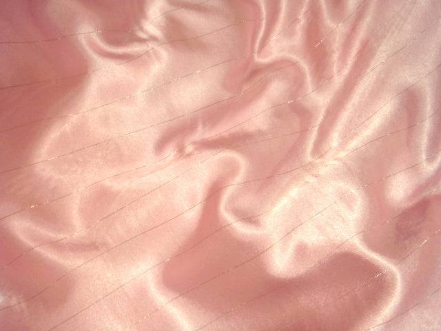 Metallic Pin Striped Satin - Cheap Fabrics