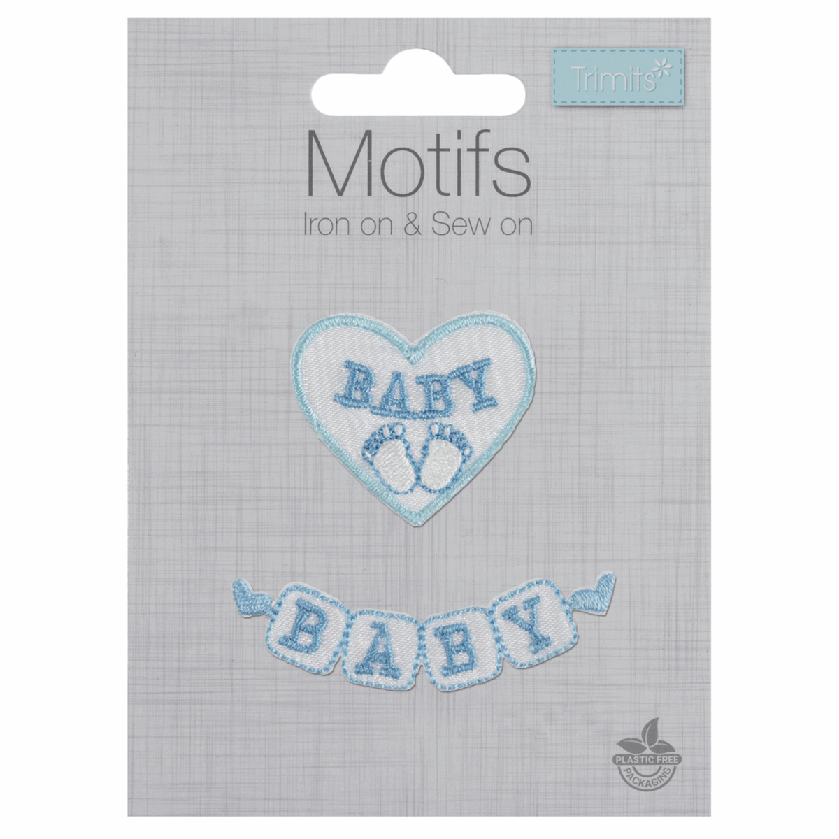 Baby Blocks Blue - Iron -On & Sew-On