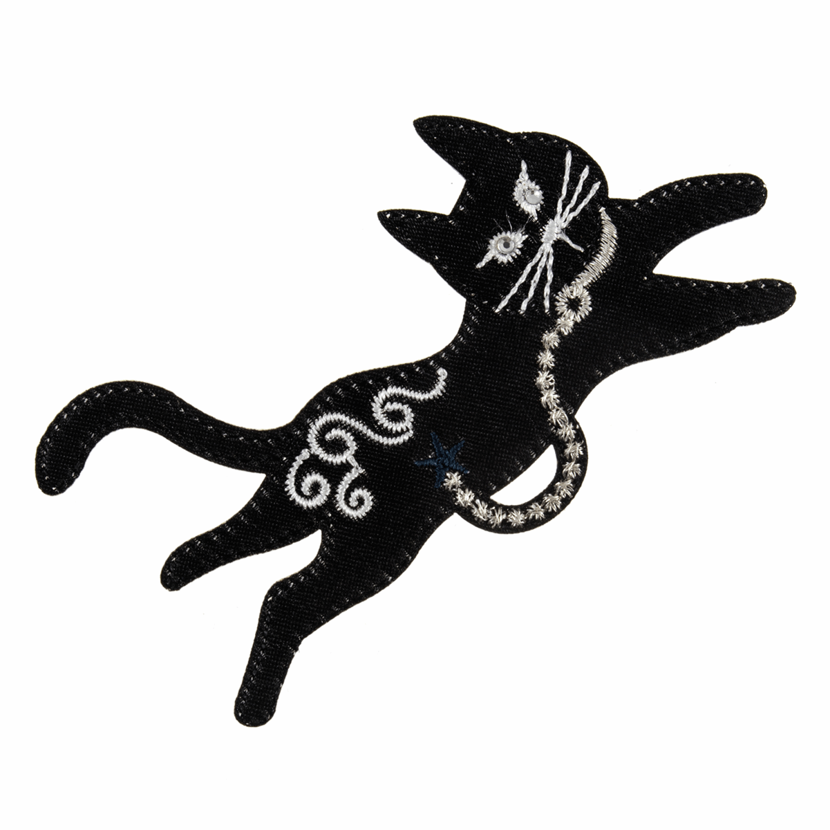 Black Cat Be-Jewelled - Iron -On & Sew-On
