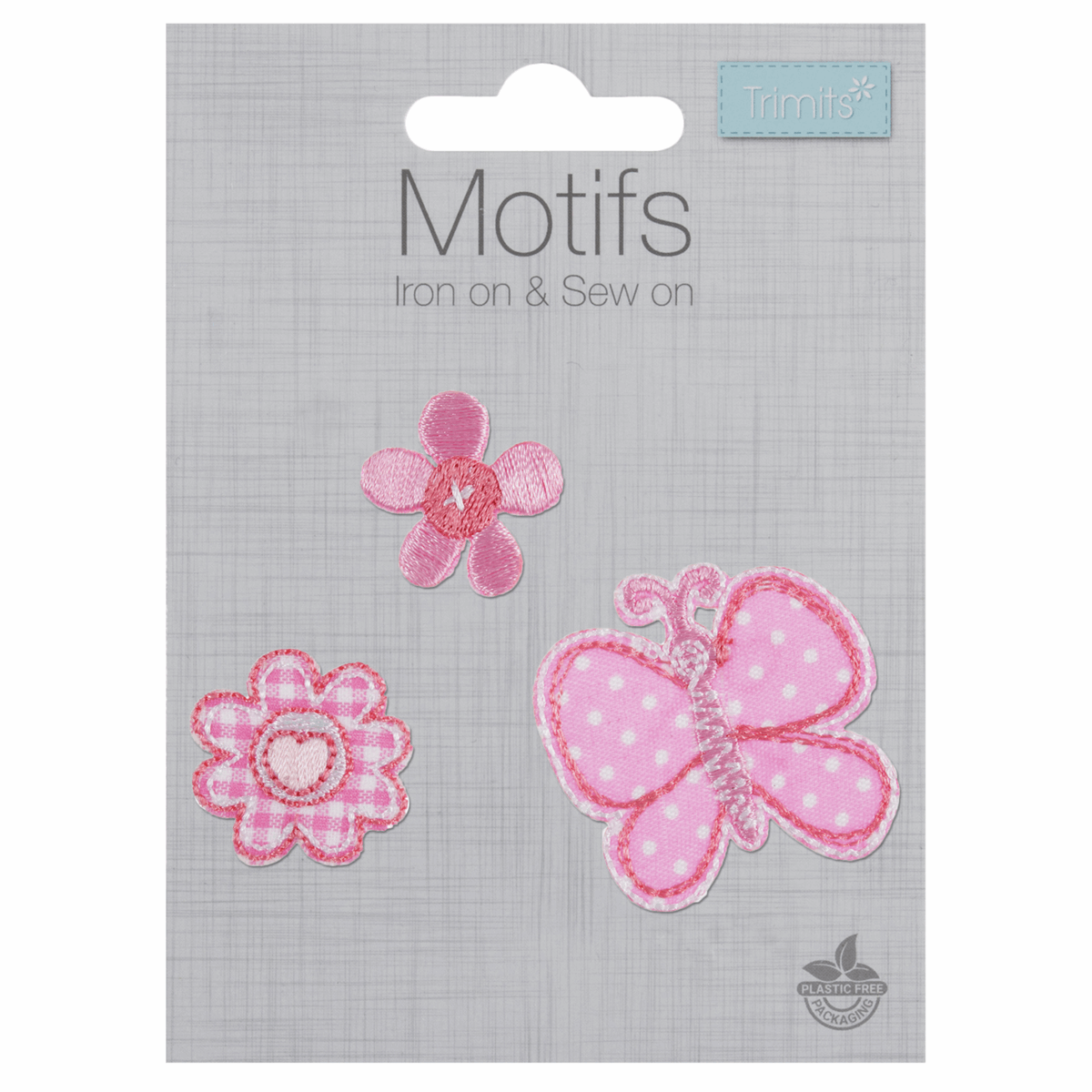 Butterfly & Flowers - Iron -On & Sew-On