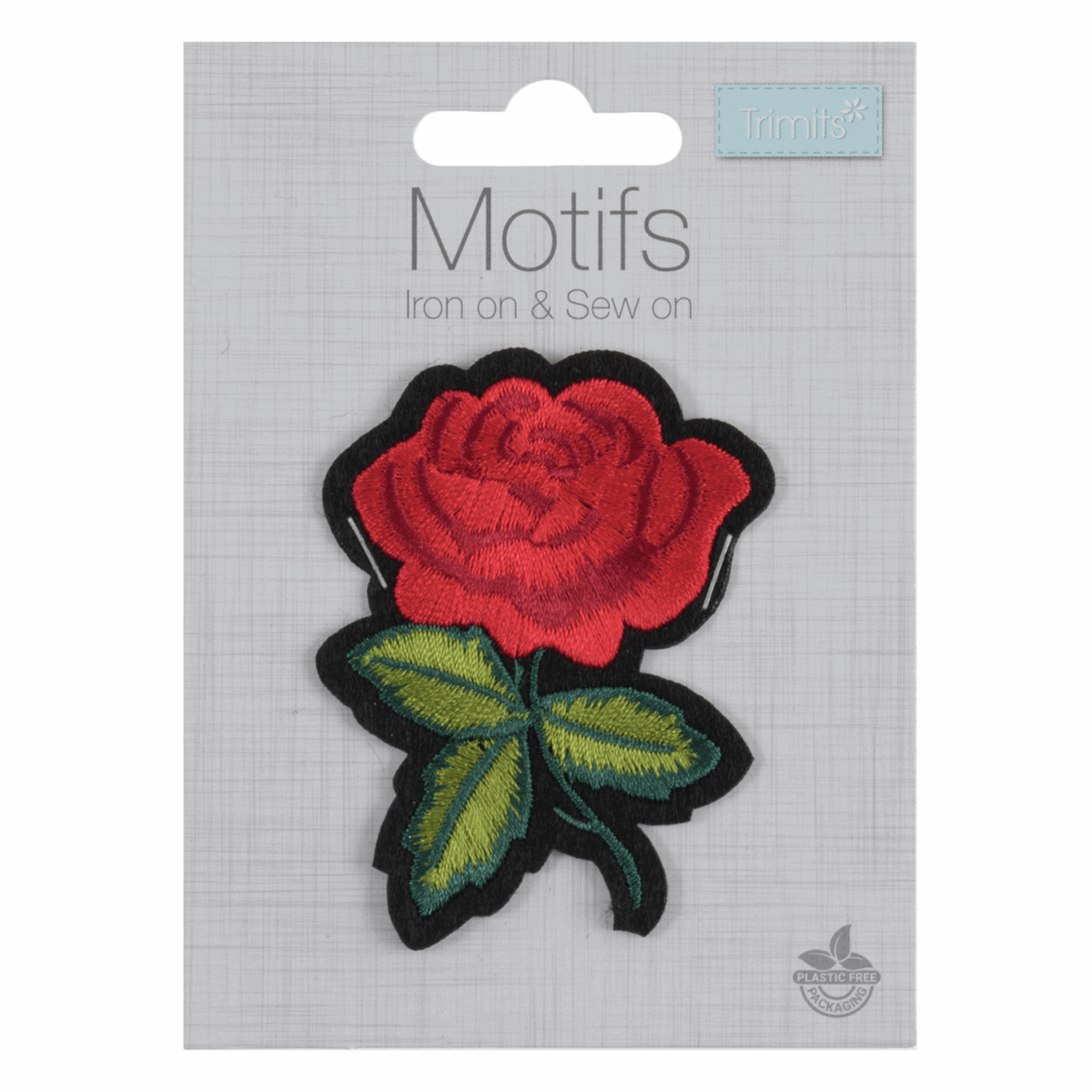 Single Rose  - Iron -On & Sew-On Motifs