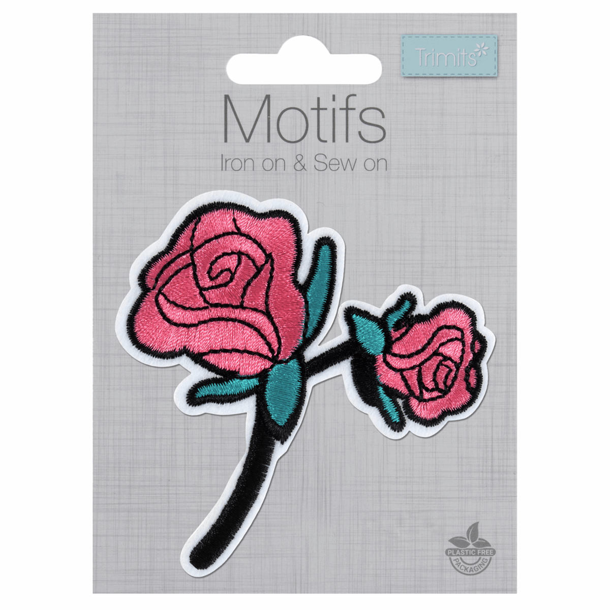 Roses On Stem  - Iron -On & Sew-On Motifs