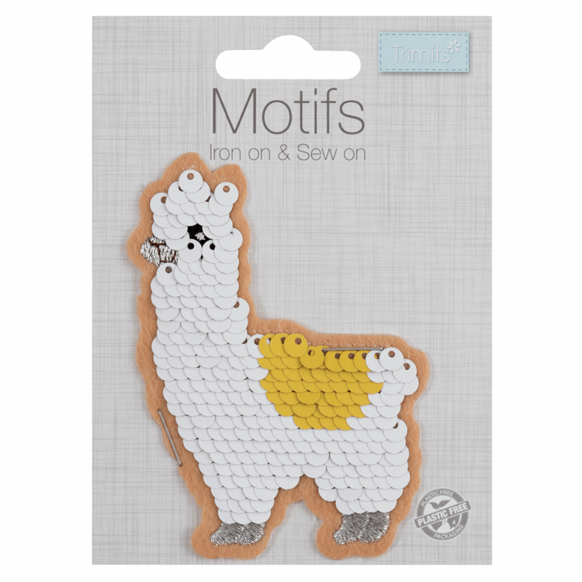 Sequin Llama- Iron -On & Sew-On (Flip Sequin Motif)