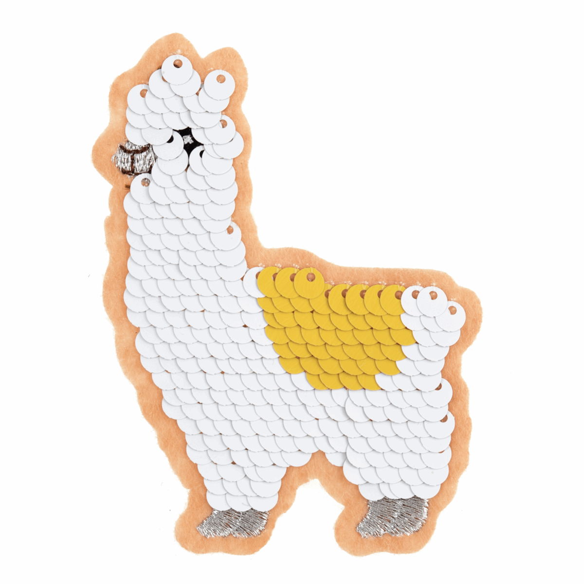 Sequin Llama- Iron -On & Sew-On (Flip Sequin Motif)