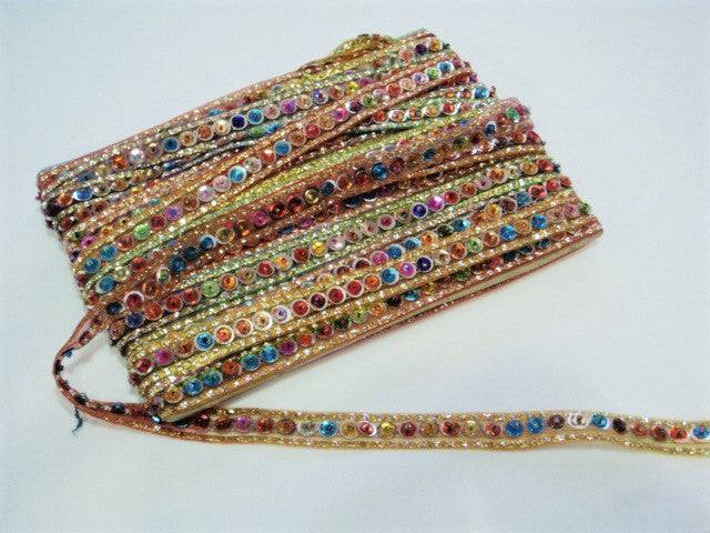 Multi Sequin Organza Trim (15mm)