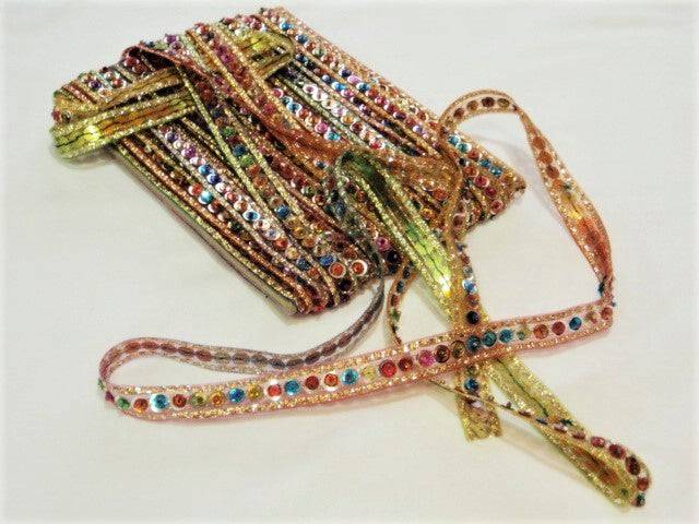 Multi Sequin Organza Trim (15mm)