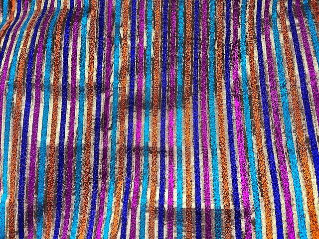 Design 6 - Striped Metallic Brocade - Cheap Fabrics