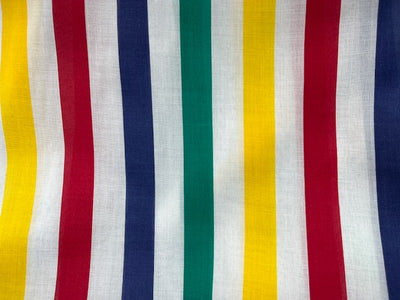 Multi Coloured Stripes - Polycotton Print