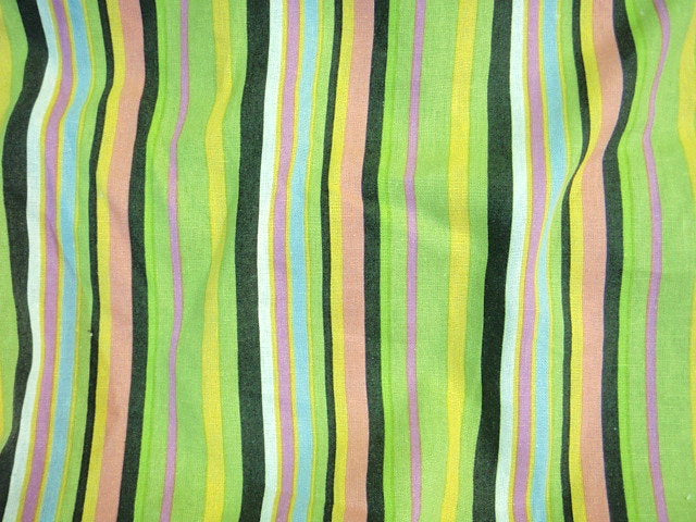 Colourful Stripes -  Faux Linen Print