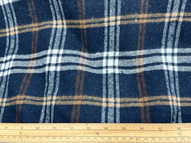 Navy Beige - Brushed Cotton Blended Fabric - Cheap Fabrics