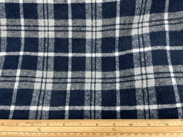 Navy Grey - Brushed Cotton Blended Fabric - Cheap Fabrics