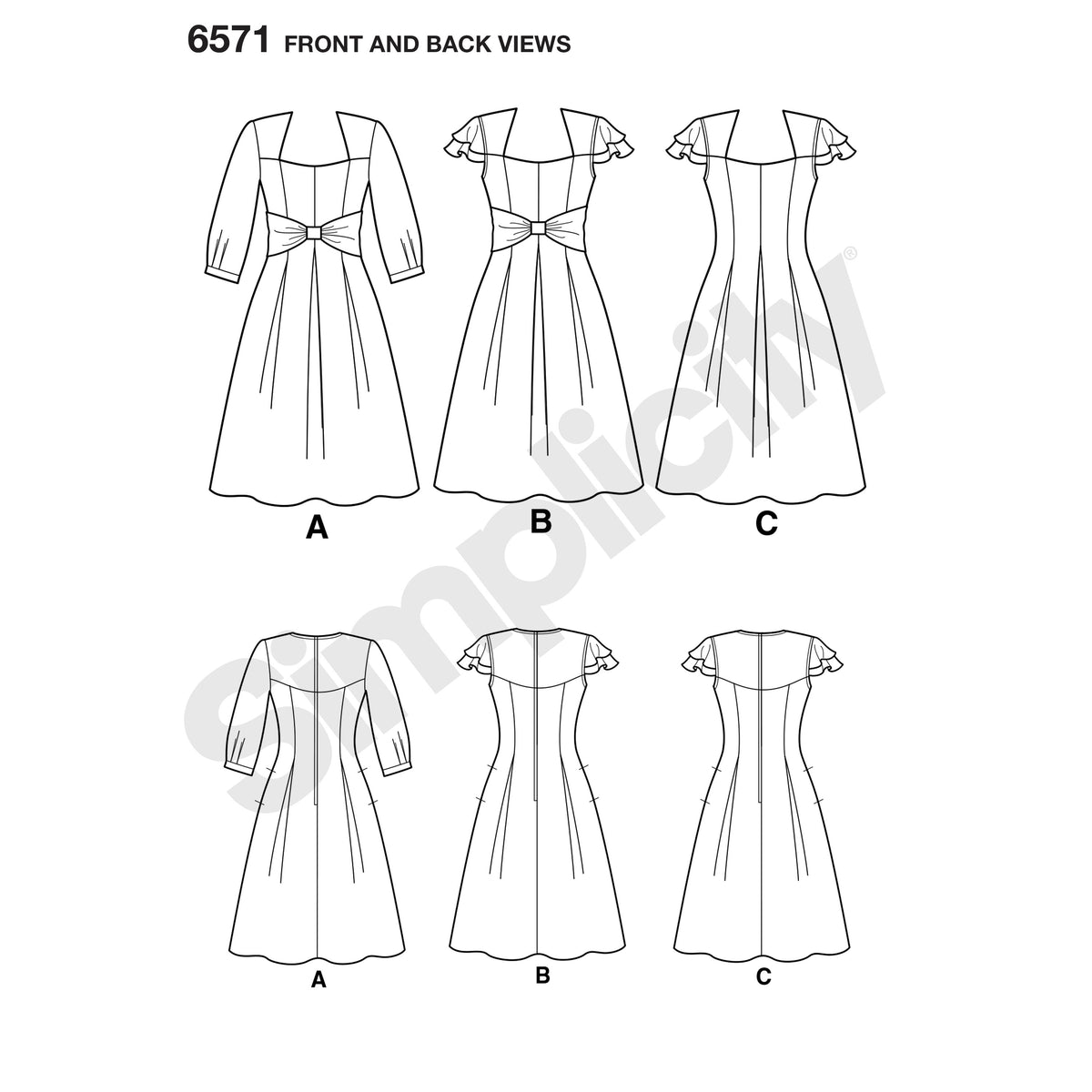 6571 New Look Pattern 6571 Misses' Dresses