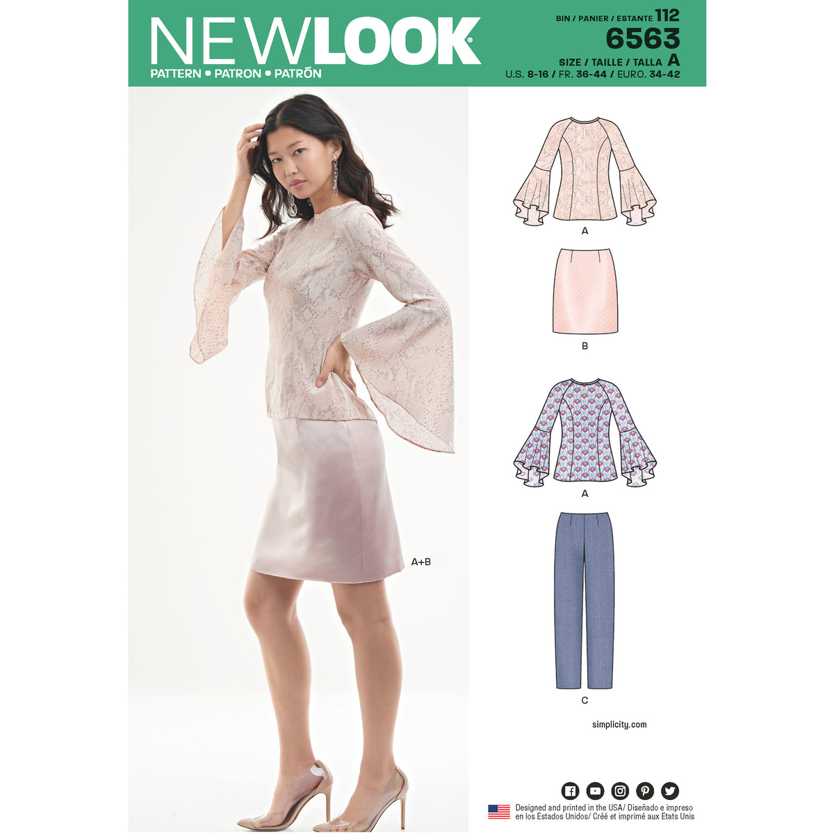 6563 New Look Pattern 6563  Women's Sportswear