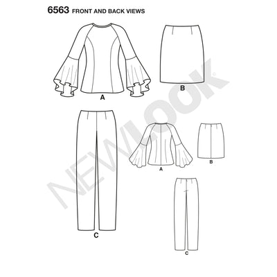 6563 New Look Pattern 6563  Women's Sportswear