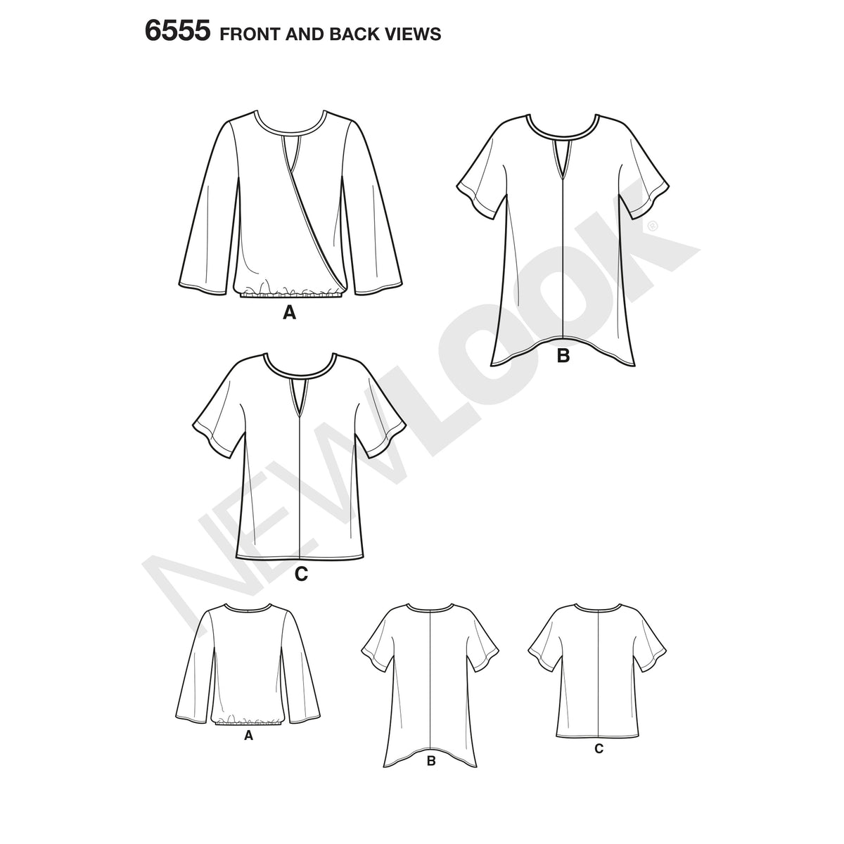 6555 New Look Pattern 6555 Women's Keyhole Shirt