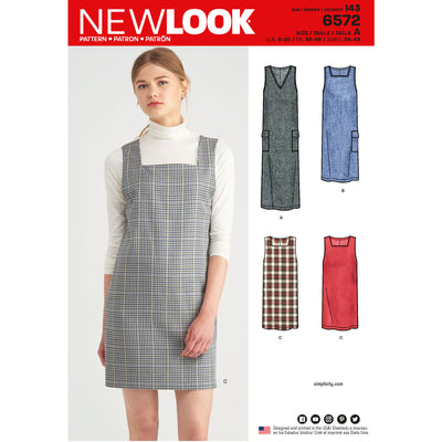 6572 New Look Pattern 6572 Misses' Jumper Dress
