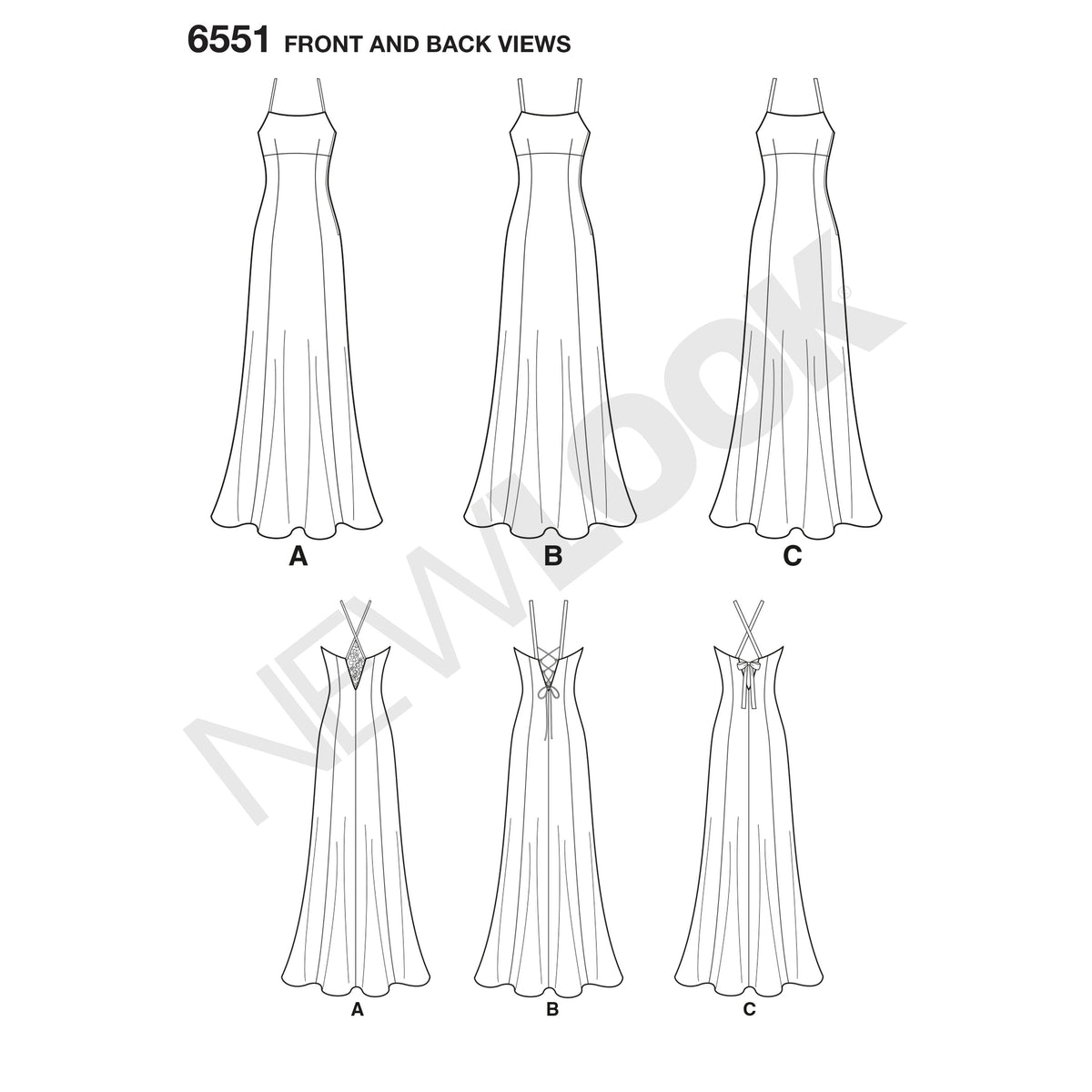 6551 New Look Pattern 6551 Women's Gown