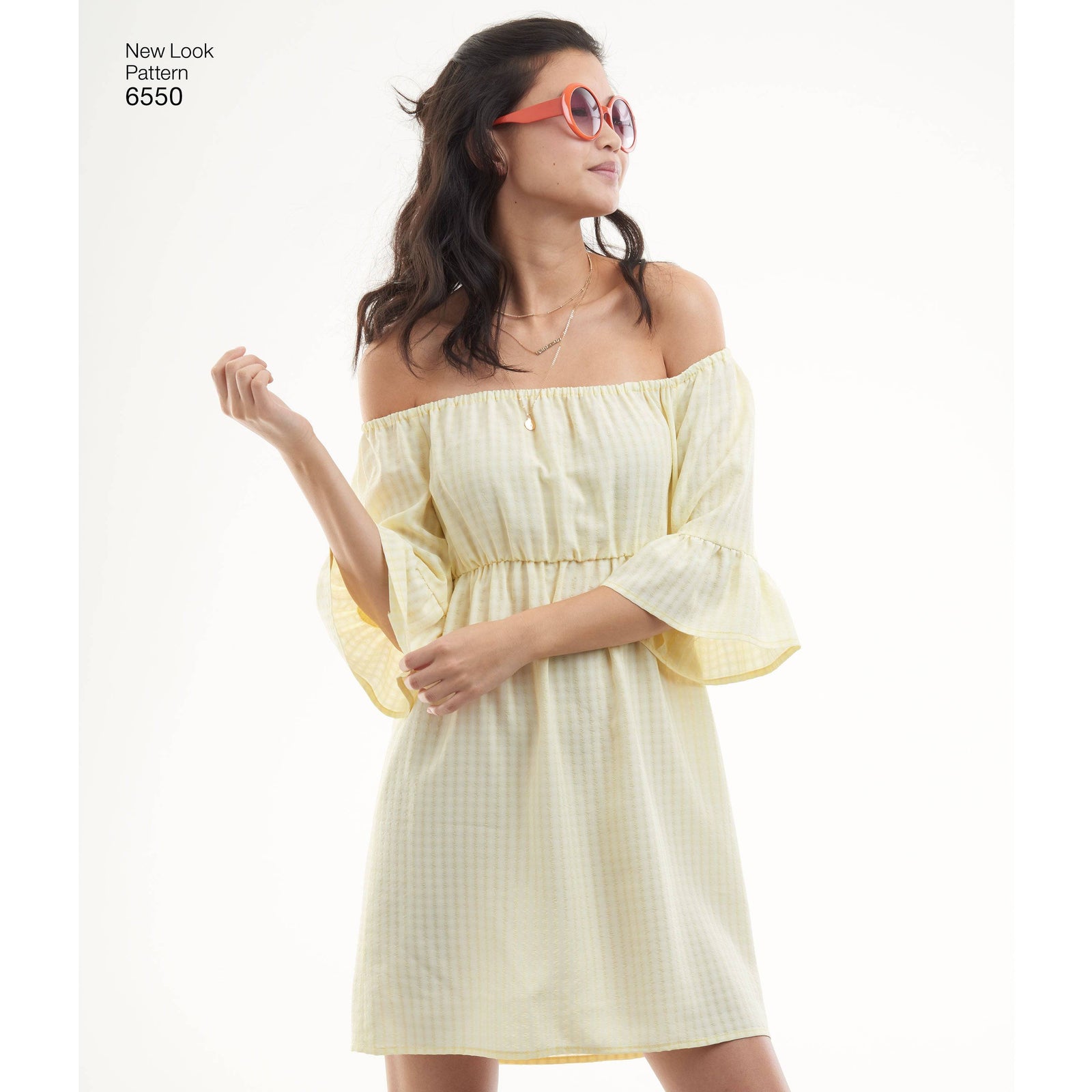 6550 New Look Pattern 6550 Women's Off Shoulder Dress