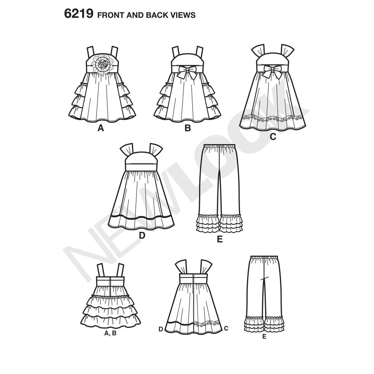 6219 Toddlers' Dress and Pants