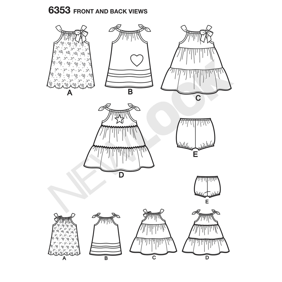 6353 Babies' Dresses and Panties
