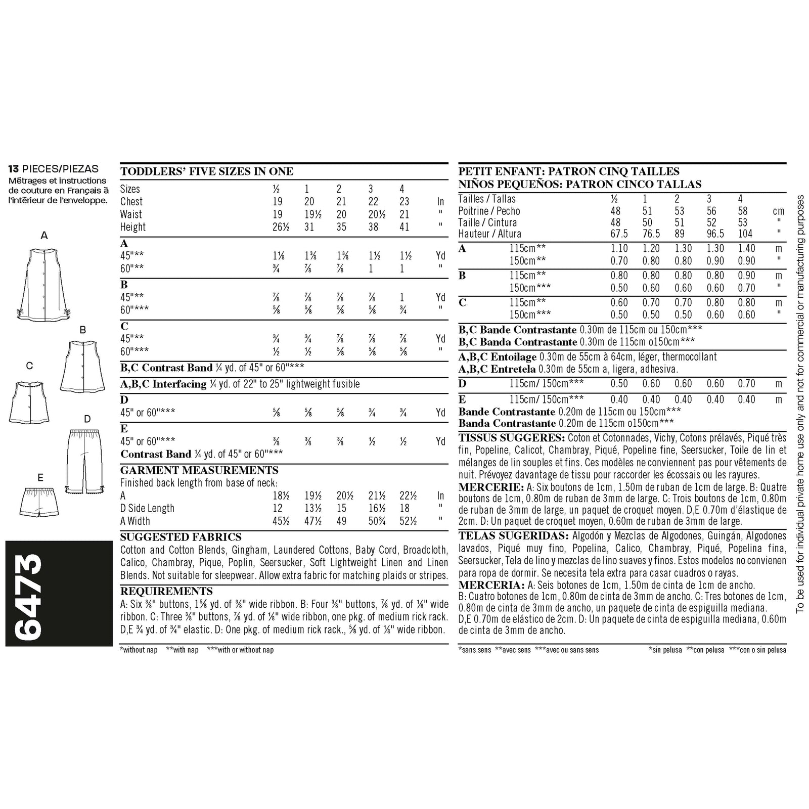 6473 Toddler Separates