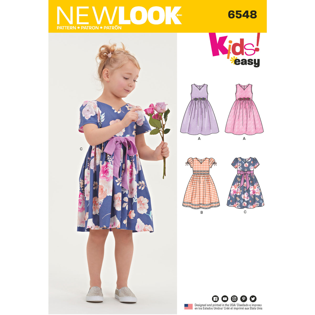 6548 New Look Pattern 6548 Child's Party Dress