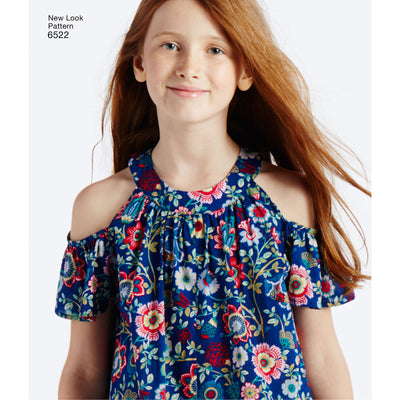 6522 New Look Pattern 6522 Child's and Girls' Dresses and Top