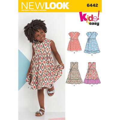 6442 Child's Easy Wrap Dresses