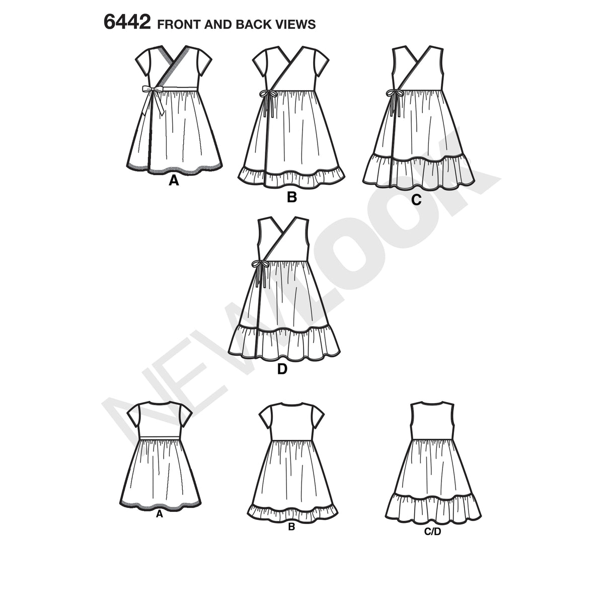 6442 Child's Easy Wrap Dresses