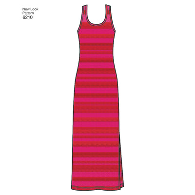 6210 Misses' Knit Dress in Two Lengths