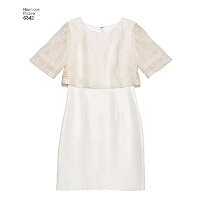 6342 Misses' Dress with or without Overbodice
