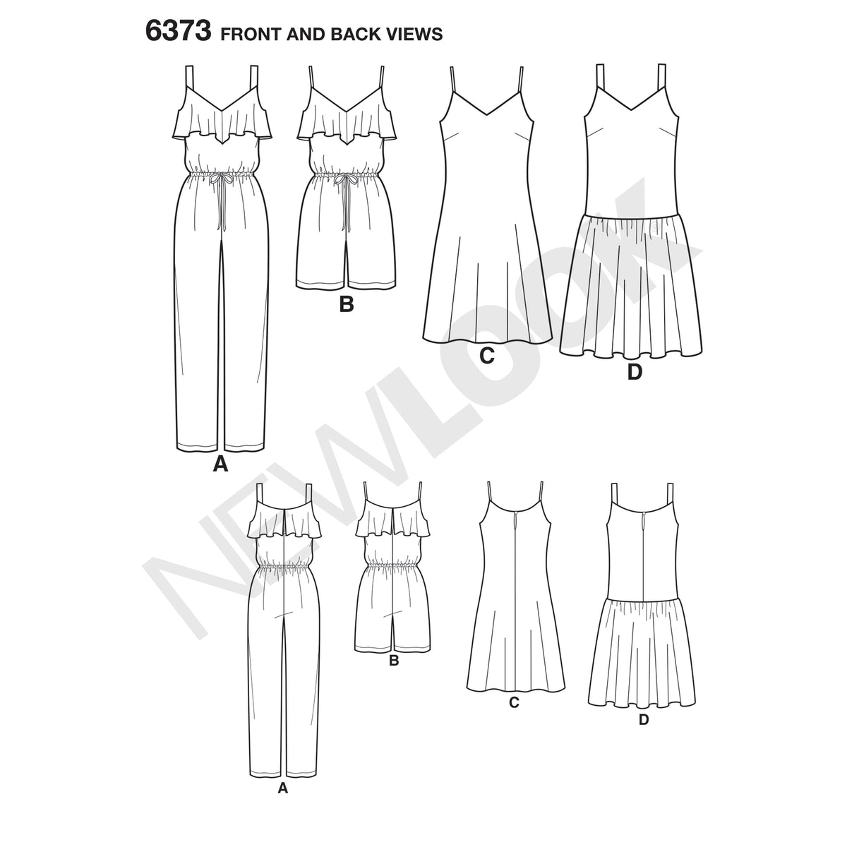 6373 Misses' Jumpsuit or Romper and Dresses