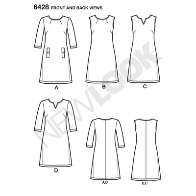 6428 Misses' Knit Dresses