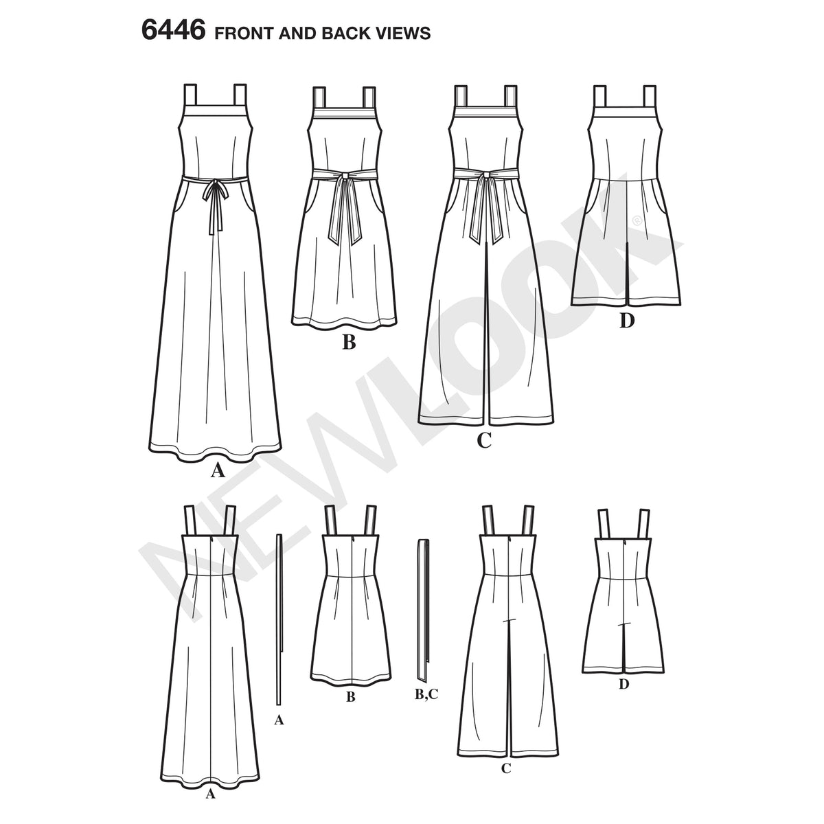 6446 Misses' Jumpsuits and Dresses