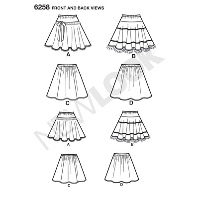 6258 Child's and Girls' Circle Skirts
