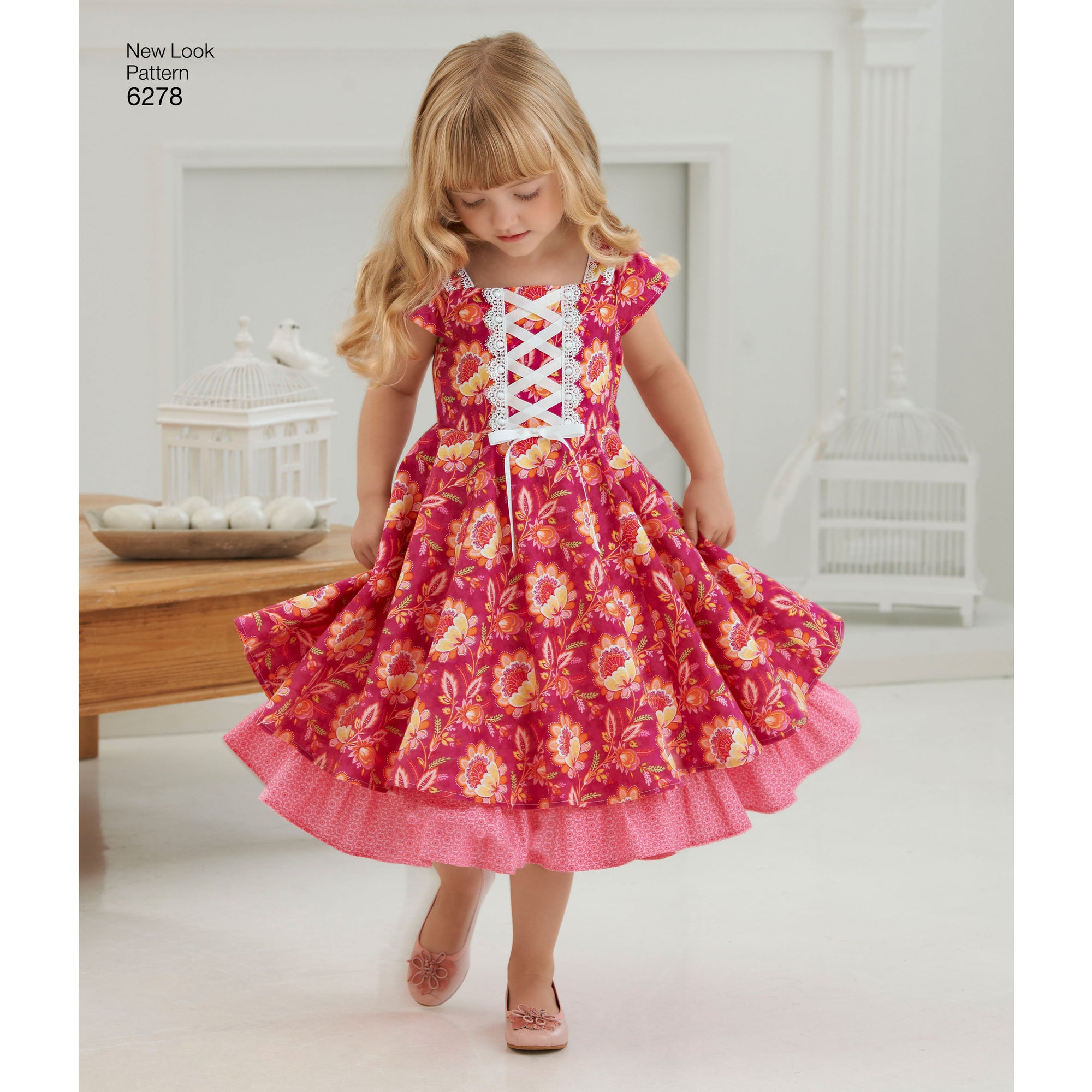 6278 Child's Dress with Trim Variations