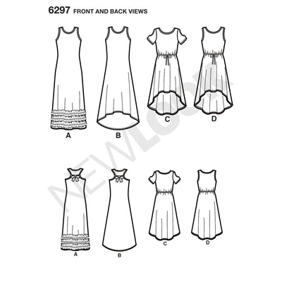6297 Girls' Knit Dress