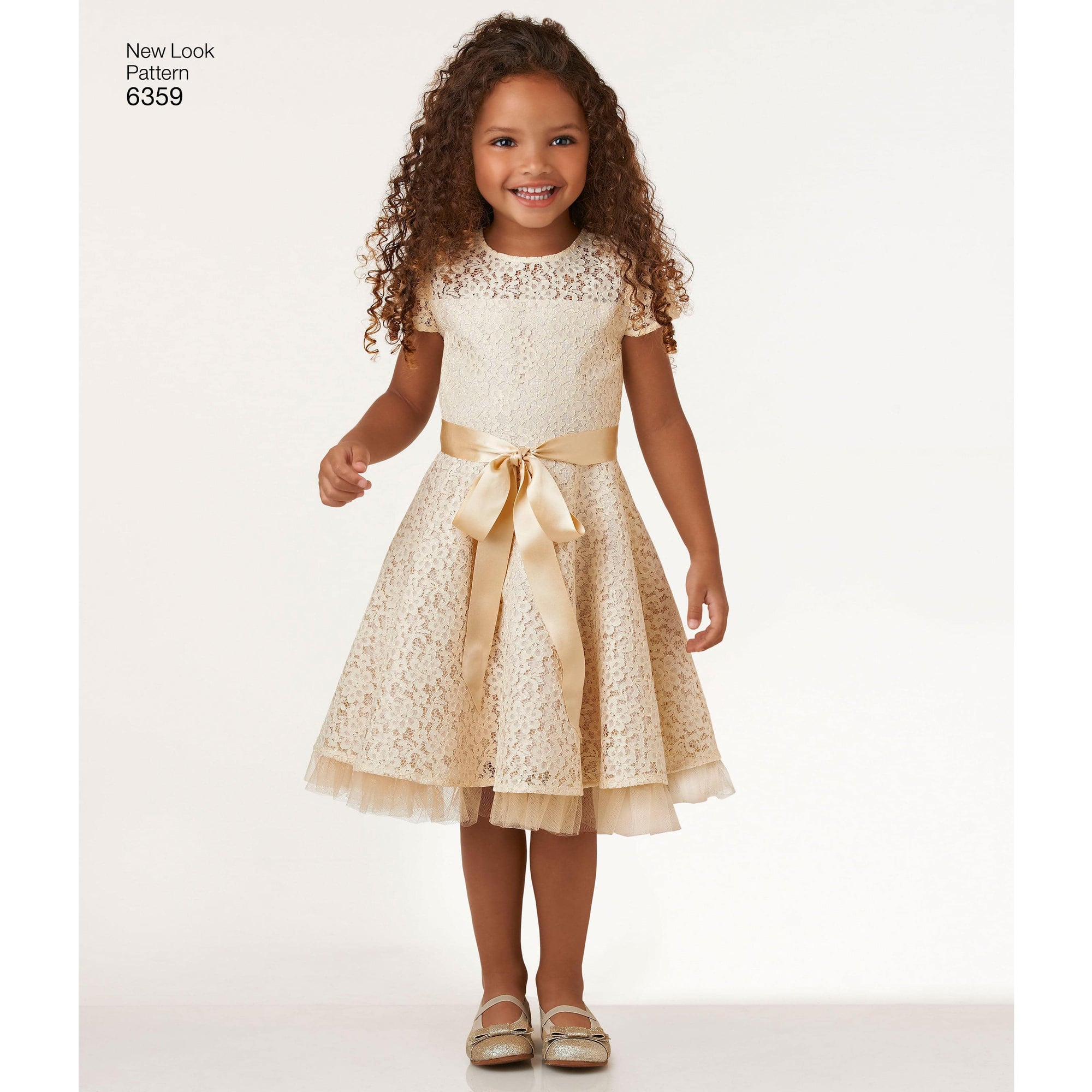 6359 Child's Dresses with Lace and Trim Details