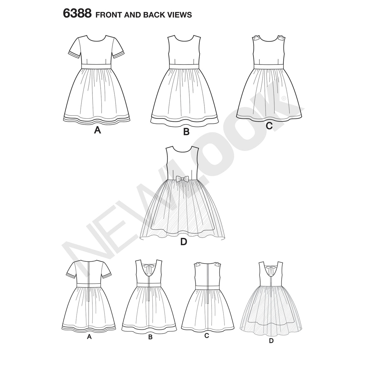 6388 Girls' Party Dresses