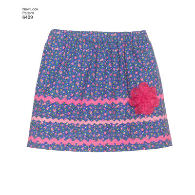 6409 Child's Pull-On Skirts