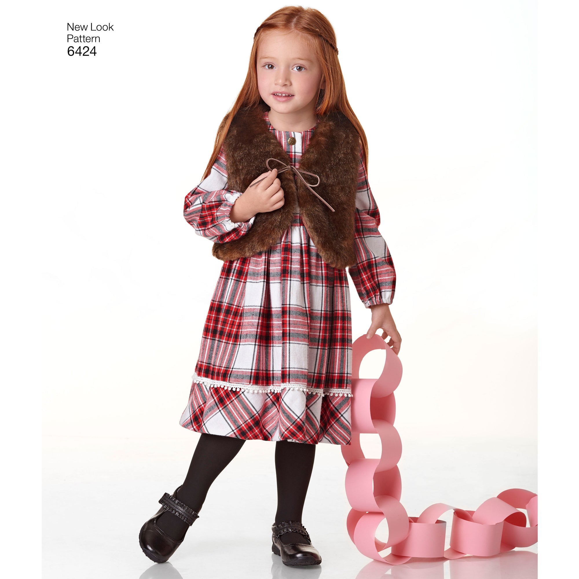 6424 Child's Dress, Top, Vest and Knit Leggings