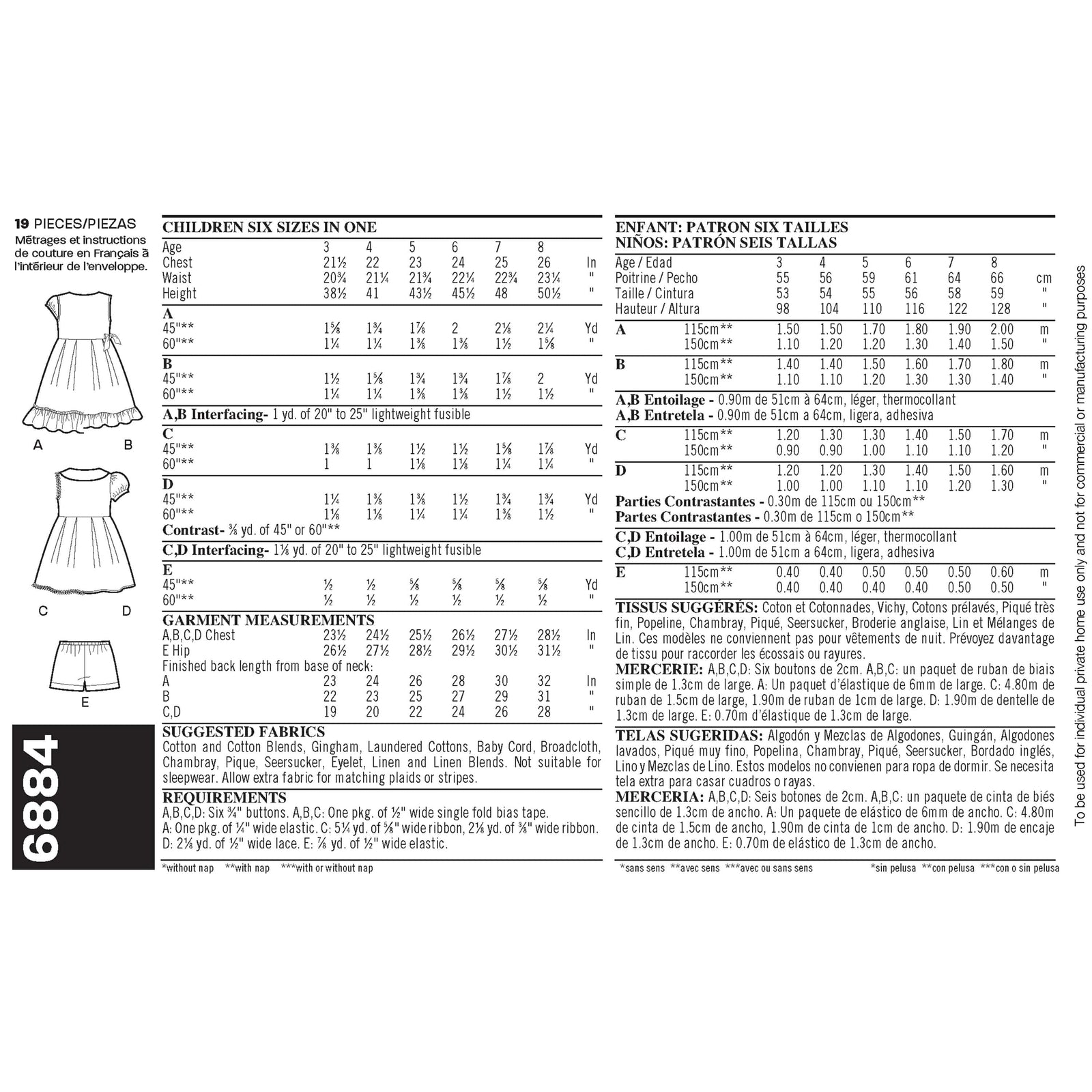 6884 Child Dresses