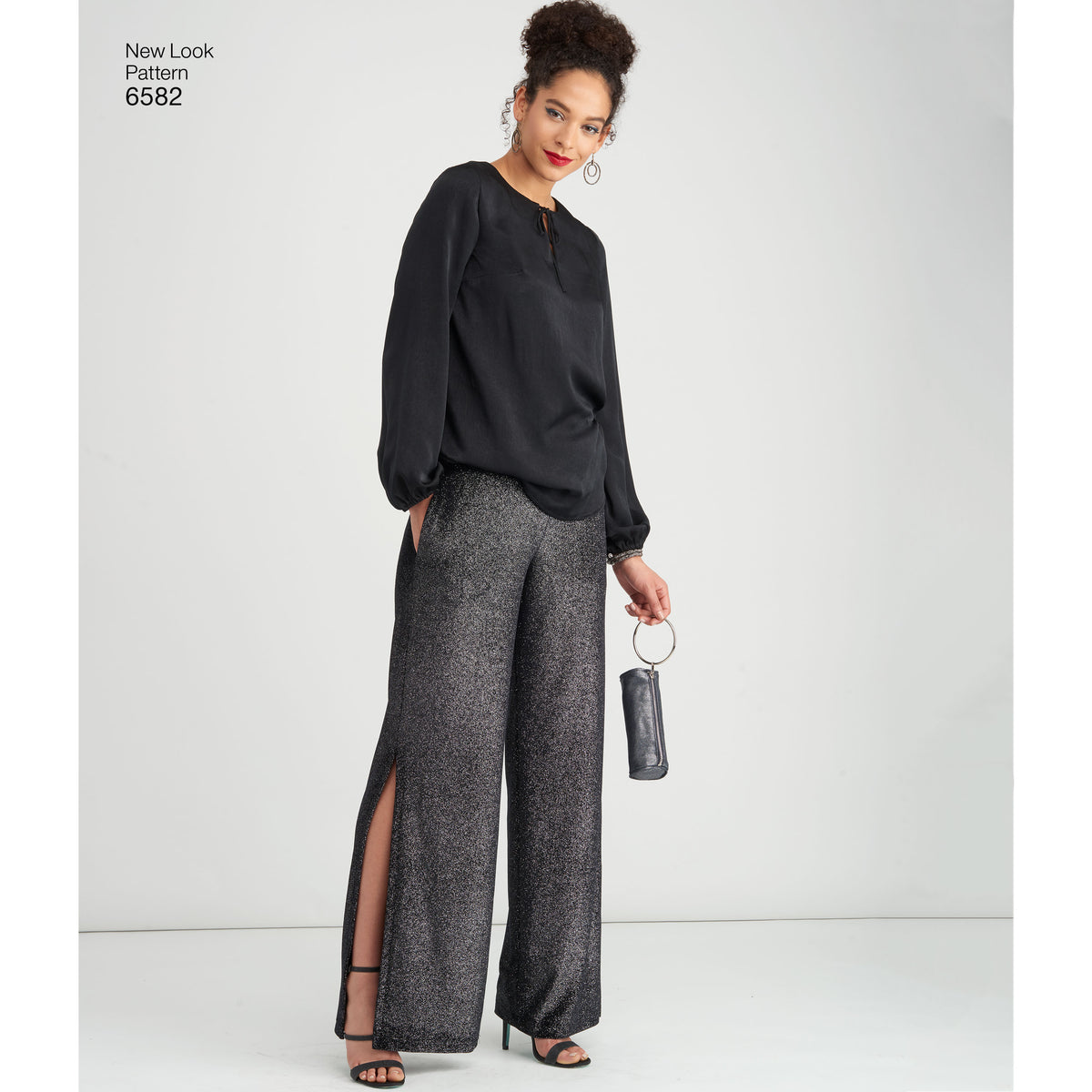 6582 New Look Pattern 6582 Misses' Pant, Top and Clutch